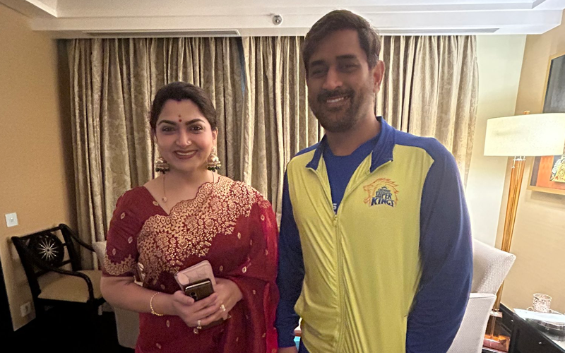 MS Dhoni warms hearts with his gesture towards Khushbu Sundar’s 88-year-old mother-in-law